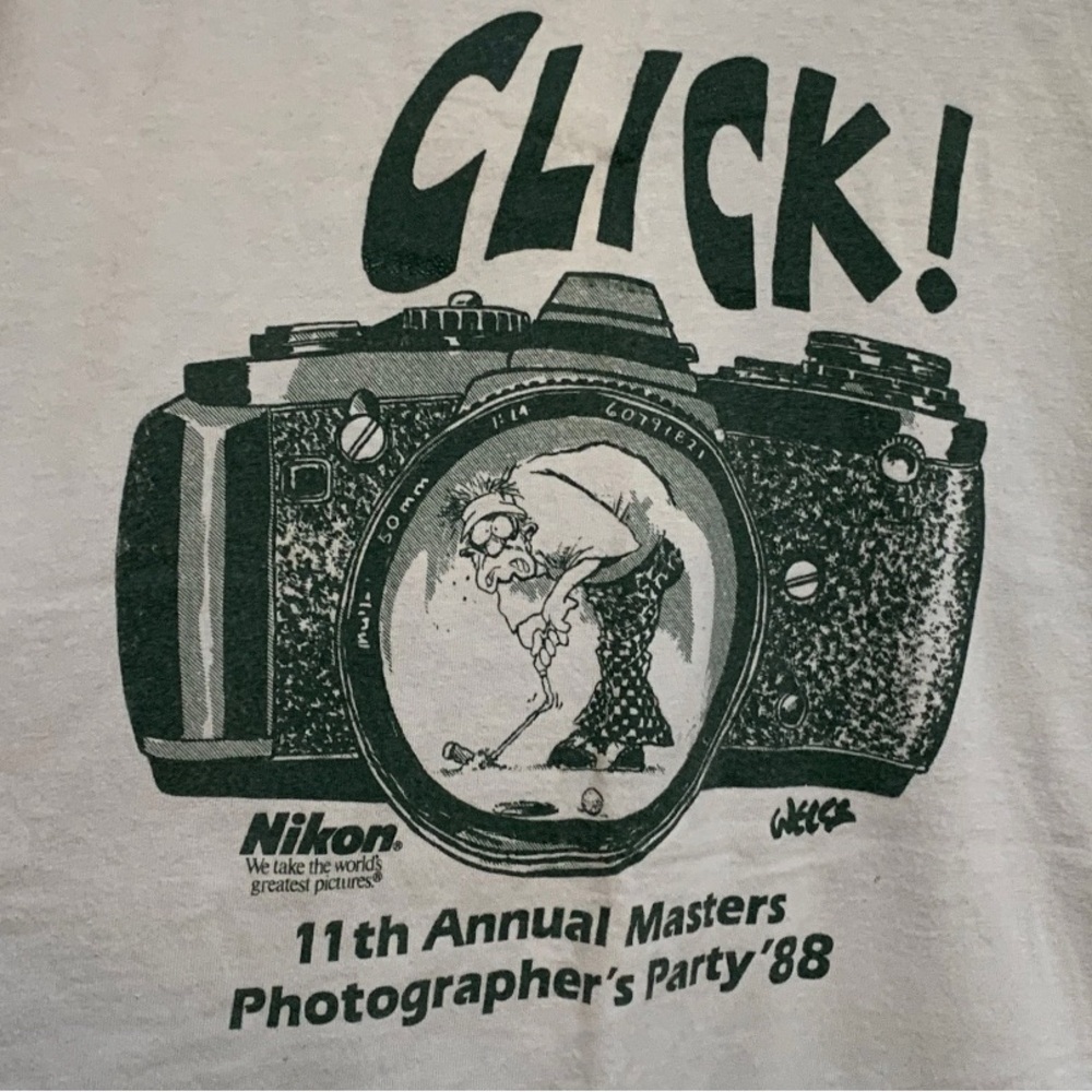 Vintage Masters Photographer’s Party 1988 Tee Shirt Augusta Golf Tournament 80s